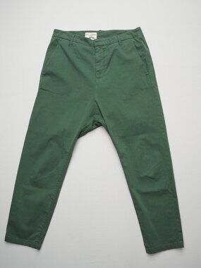 Nili Lotan Paris Drop Crotch Pants Size 6 Green